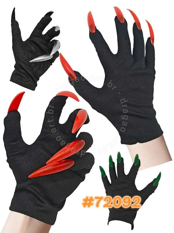 LUVA BRUXA UNHA COMPRIDA 27CM (PAR)