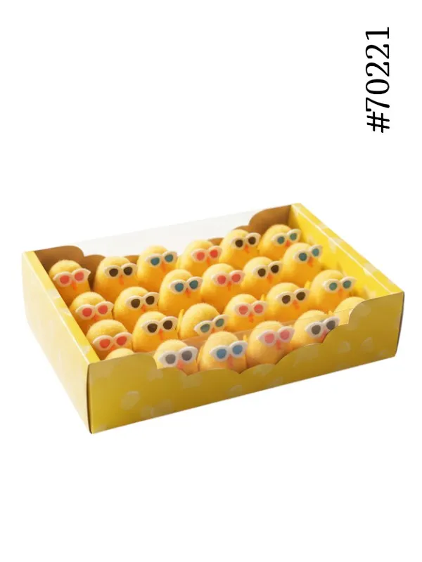 ENFEITE PINTINHOS PÁSCOA 24un (BANDEJA)