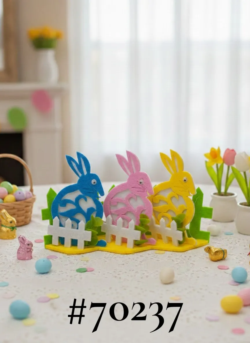 ENFEITE POLIESTER - 3 COELHOS CERCA