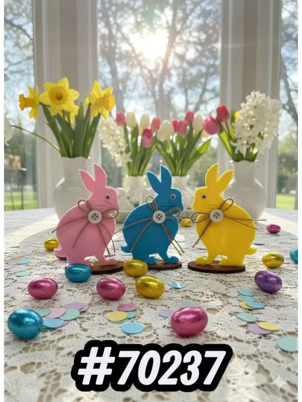 ENFEITE COELHO COM 3 UNIDADES