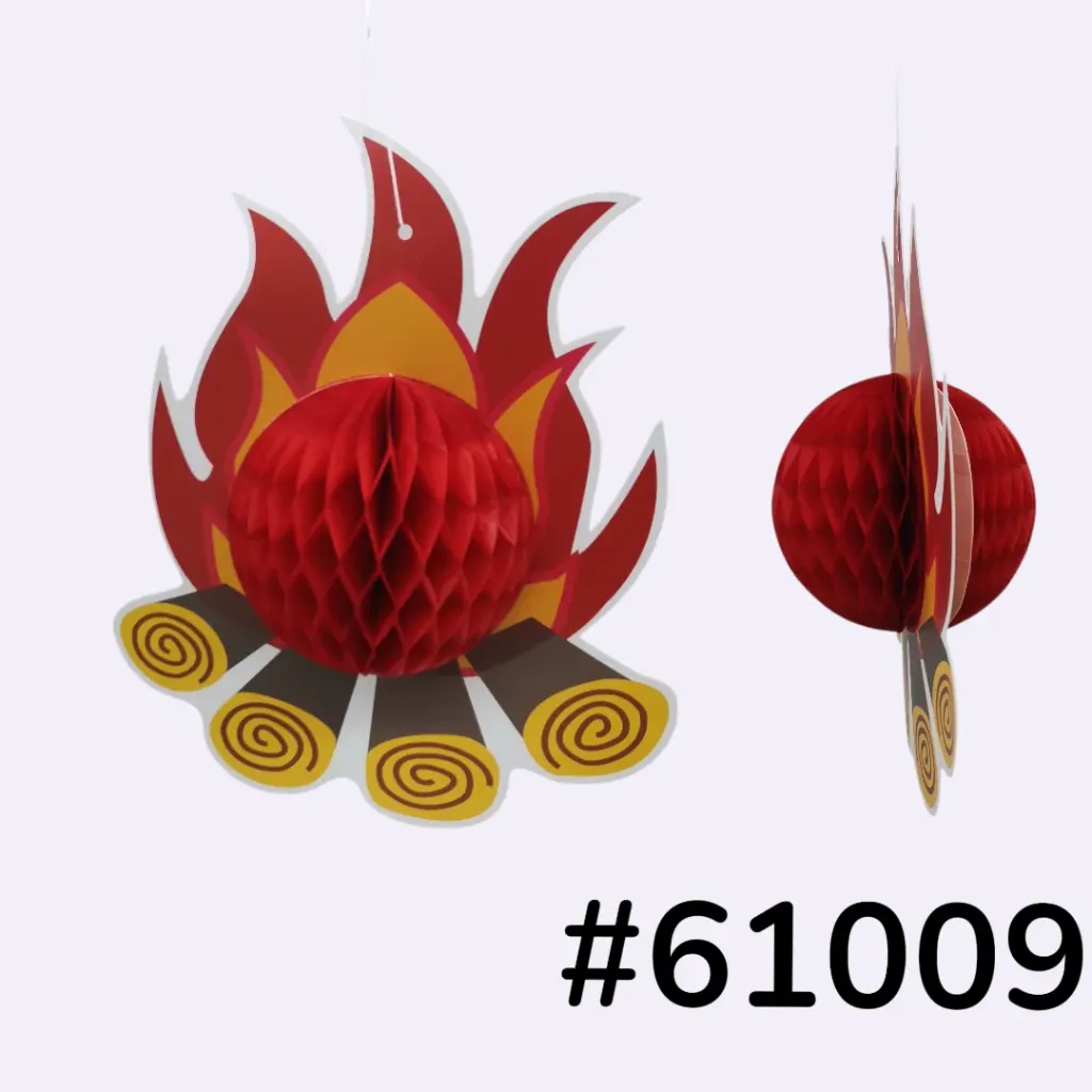 [61009] ESFERA E CARTÃO FOGUEIRA ORIGAMI