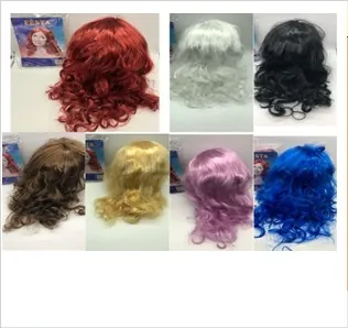 [70344] PERUCA ONDULADA LONGA C/EMBALAGEM ABRE FECHA E CABIDE