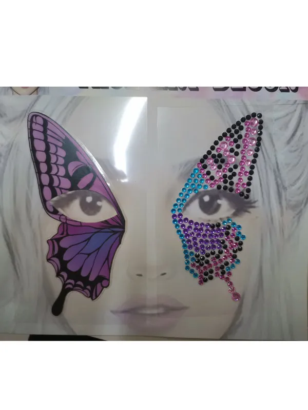 [72960] ADESIVO DE CARNAVAL PARA ROSTO/OLHOS BORBOLETA