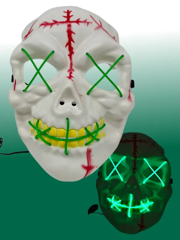 [73565] MÁSCARA DE CAVEIRA COM LED