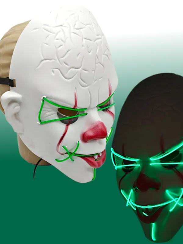 [73566] MÁSCARA DE PALHAÇO COM LED