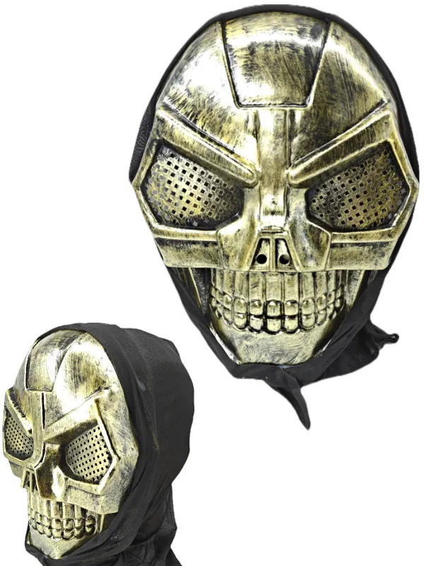 [73568] MÁSCARA DE CAVEIRA DOURADA