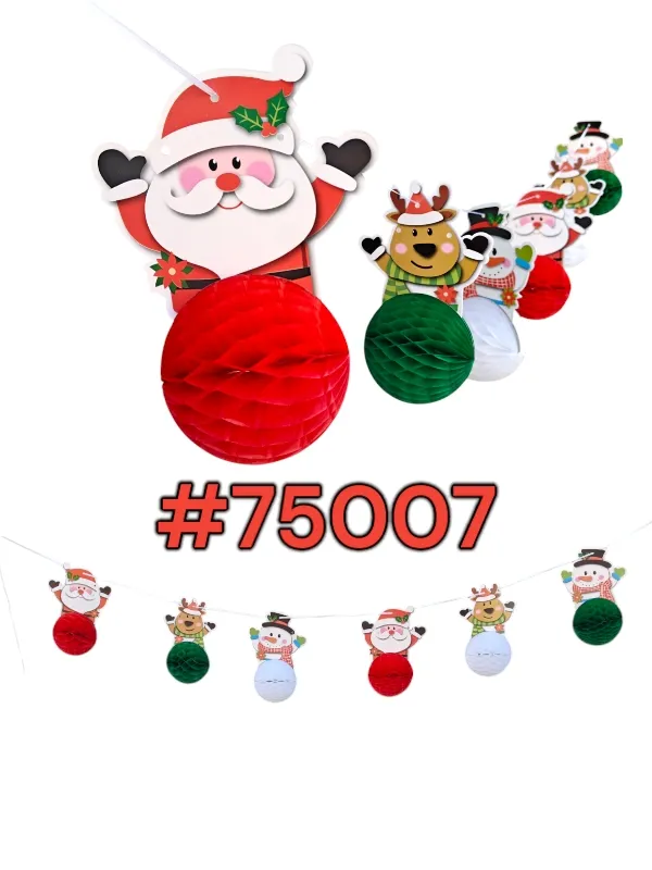 [75007] VARAL DE NATAL - 6 ORIGAMIS