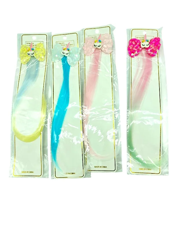 [75033] PRESILHA DECORADA COM MECHA DE CABELO RETO