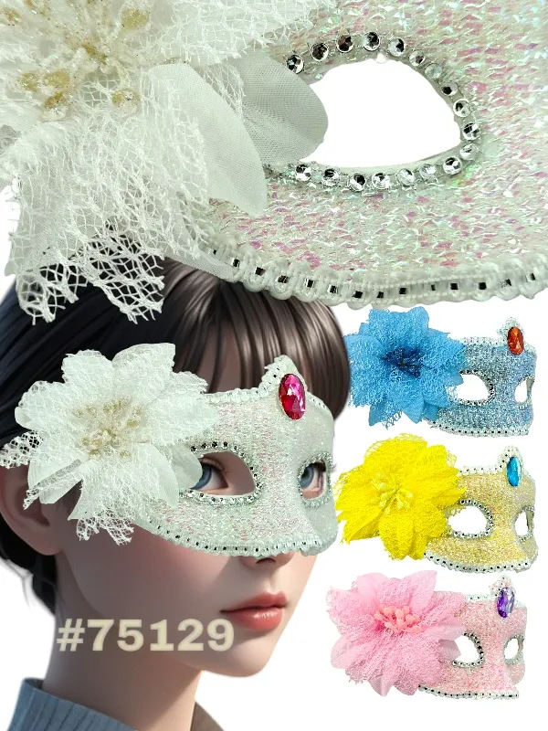 [75129] MASCARA CARNAVAL COM FLOR 75129