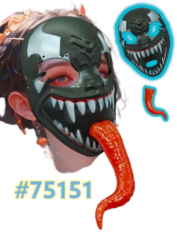 [75151] MÁSCARA HALLOWEEN LÍNGUA VERMELHA