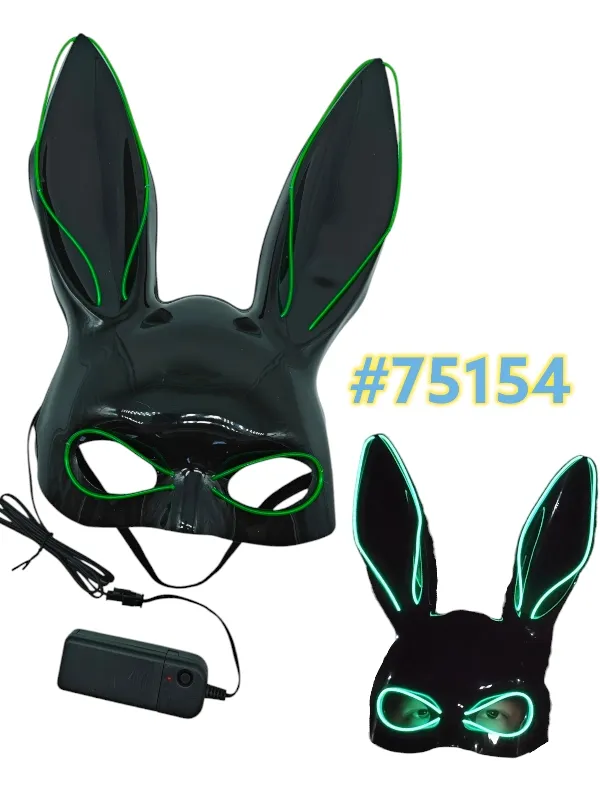 [75154] MÁSCARA DE COELHO COM LED