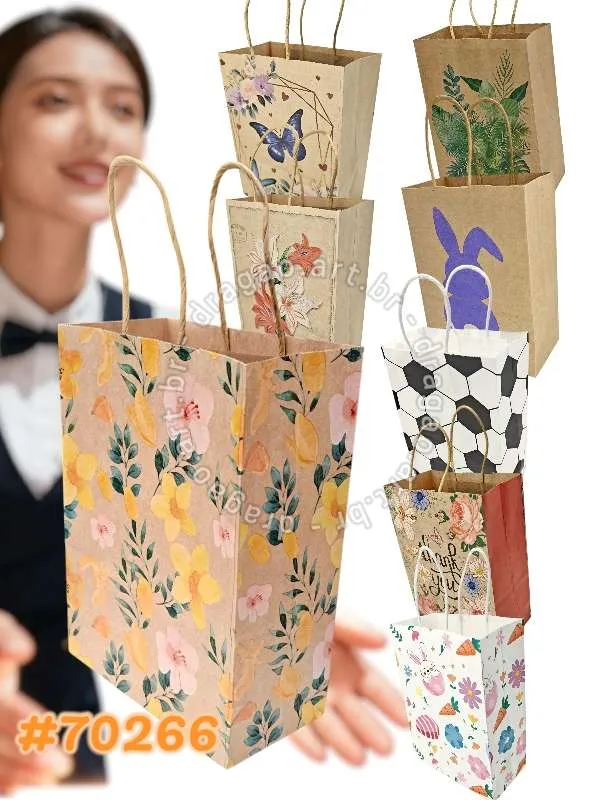 [70266] SACOLA PRESENTE DE PAPEL KRAFT 70266