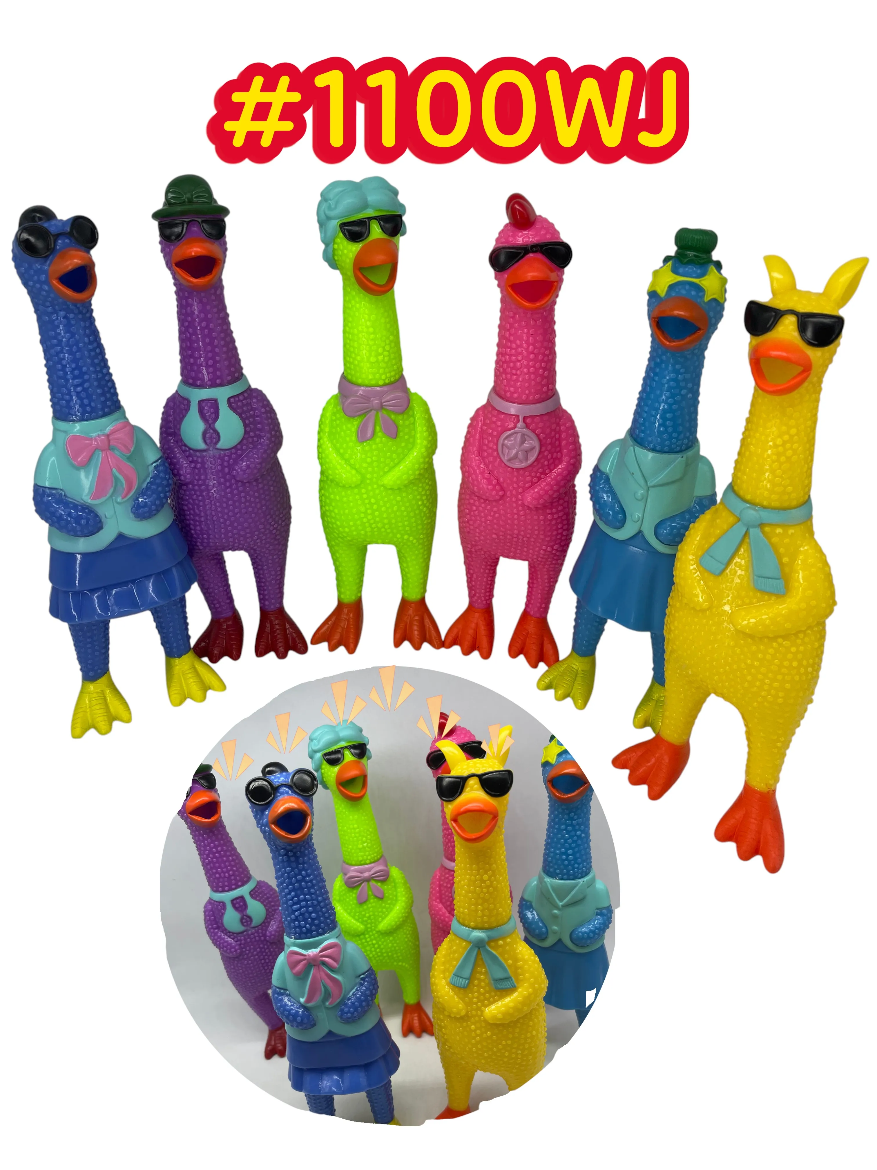 [1100WJ] GALINHA DE BORRACHA C/ BARULHO